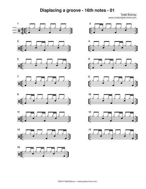 Cruise Ship Drummer Displacing A Groove 16th Notes 01