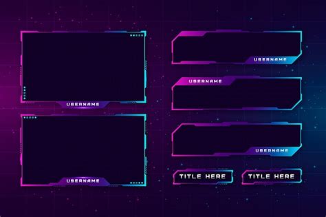 Twitch Overlay Vector Art Png Twitch Overlay Pack Design Free Vector