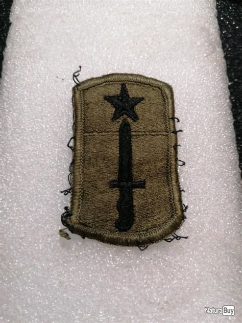 Patch Armée Us 205th Infantry Brigade Green Original Insignes En