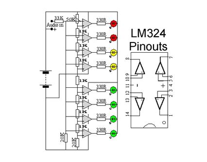 The simplified lm3916 block diagram is included to give the general idea of the circuit's operation. audio - VU meter from line input or speaker input? - Electrical Engineering Stack Exchange