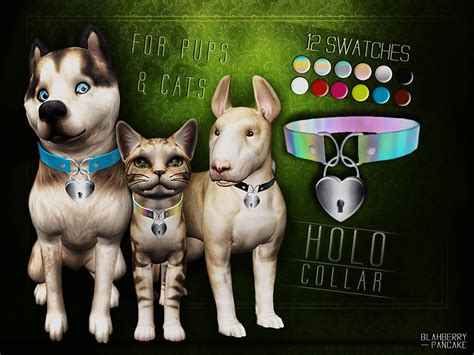 Holo Collar For Pups And Cats Sims 4 Pets Sims Pets Sims