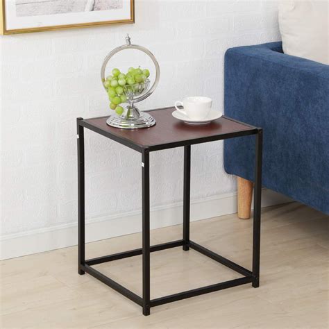 Zimtown Modern End Table Living Room Sofa Coffee Table Metal Frame Home Furniture Small Accent