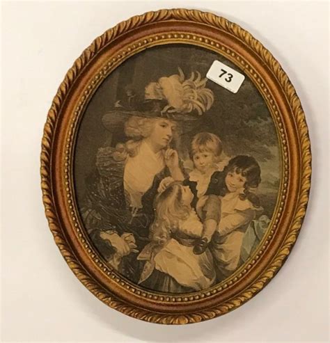 An Oval Gilt Framed 18th Century Stipple Engraving Of Lady Smythe