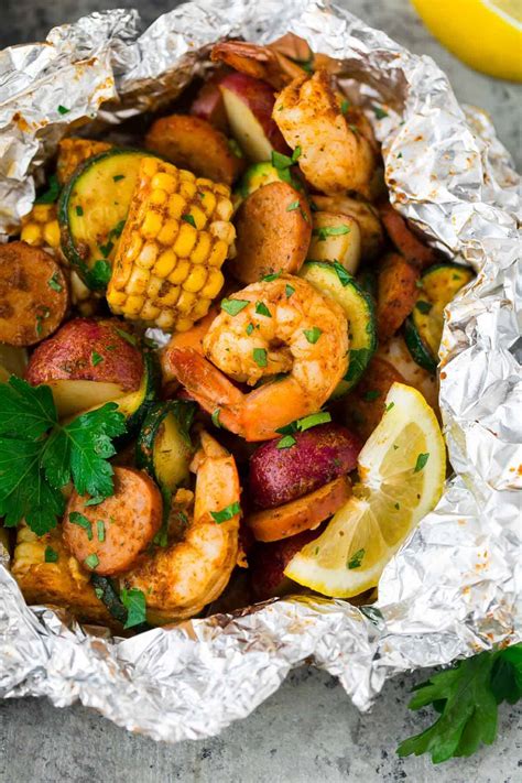 Cajun Shrimp Boil Foil Packets Easy And Flavorful Wellplated Com