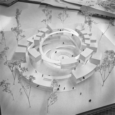 Conceptmodel Photo Architectural Pavilion White Paper Model Central