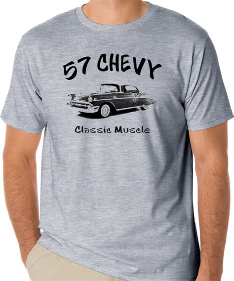 57 Chevy Vintage Car T Shirt Classic Chevrolet Muscle Racing Etsy