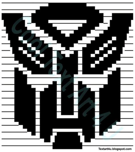 Transformers Autobot Symbol Copy Paste Ascii Art Cool