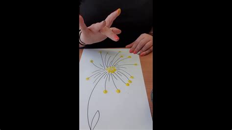 Finger Painting Dandelion Youtube