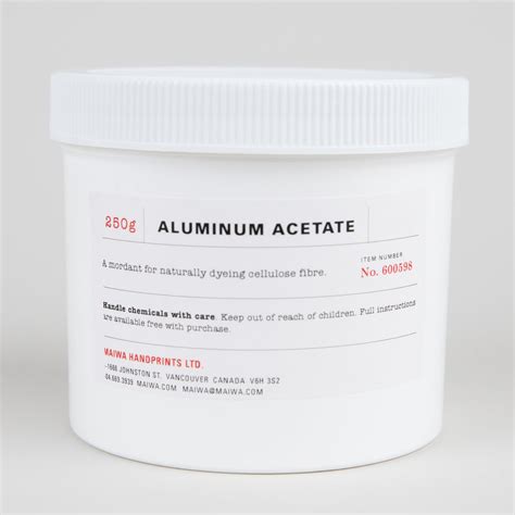 Aluminum Acetate 250g 88 Oz Maiwa