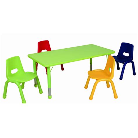 Nursery Children Adjustable Kids Wooden Table And Chairs Kindergarten