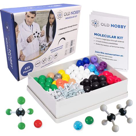 Buy Old Nobby Chemistry Set 425 Pc Molecular Model Kit With Atoms