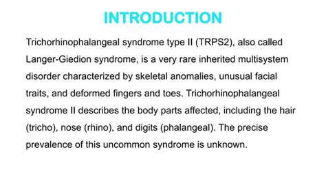 Langer Giedion Syndrome
