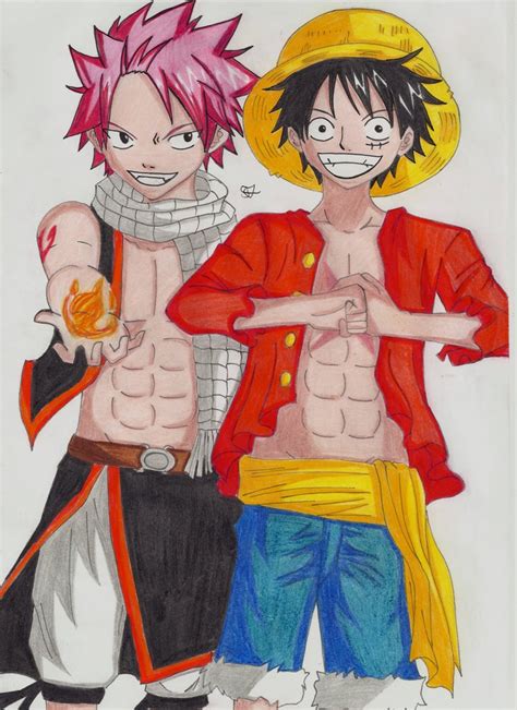 Natsu Fairy Tail Luffy One Piece By Lucy Chan90 On Deviantart