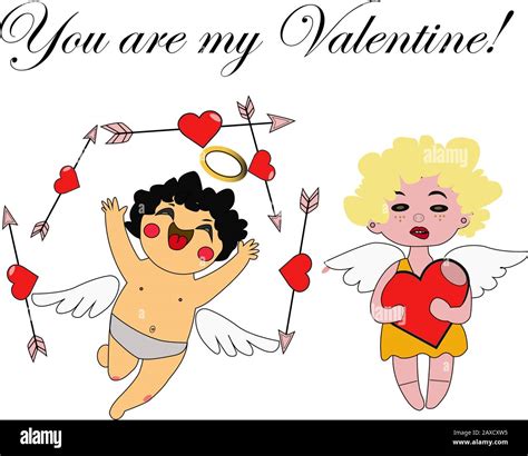 Cute Funny Cupid Little God Eros Greece Kids With Bow Heart Hunters