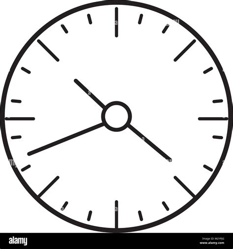 Línea De Tiempo De Reloj Redondo De Pared Objeto Imagen Vector De Stock