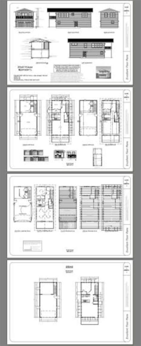 20x40 House 1 Bedroom 15 Bath 965 Sq Ft Pdf Floor Plan Instant