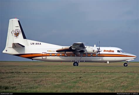 Aircraft Photo Of Ln Aka Fokker F27 200 Friendship Busy Bee Of