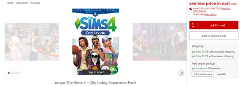 Target Sale Purchase The Sims 4 City Living For 20 Simsvip