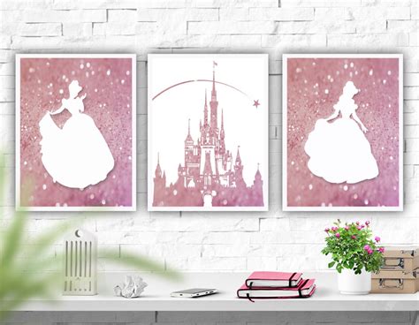 Printable Art Disney Castle Nursery Wall Art Set Of 3 Prints