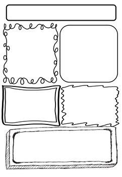Worksheet Templates Fun Frames by Fun Creatives | TpT