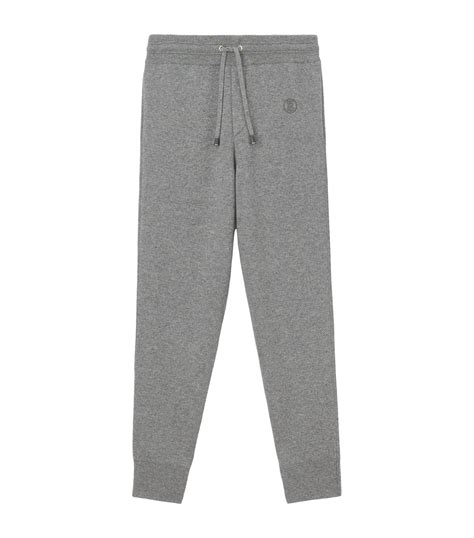 Burberry Grey Cashmere Tb Monogram Sweatpants Harrods Uk