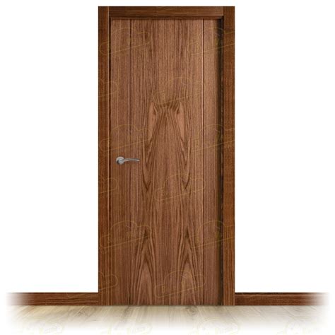 Puertas lisas modernas | puerta block interior lisa moderna serie vml1 nogal