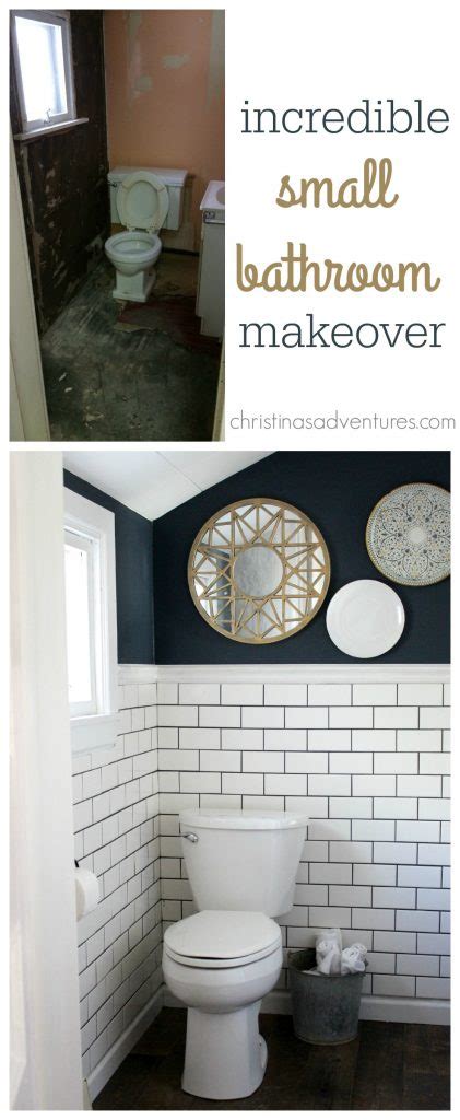 Anyone been thinking about a bathroom makeover recently? Small Bathroom Makeover - Christinas Adventures