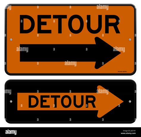 Sign Signal Traffic Transportation Direction Warning Detour