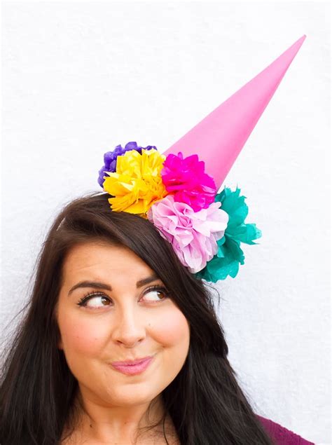 Diy Party Hat With Paper Flowers How To Make A Party Hat Diy
