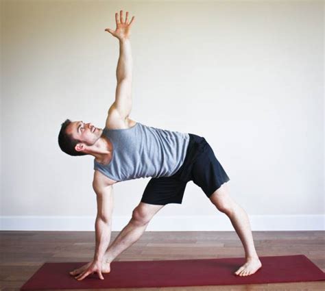 Exhale as you bring your right hand to the floor, lift your left leg up. Intermediate Vigorous Yoga Series: Revolved Half Moon ...