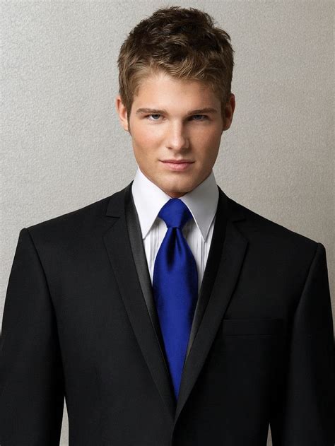 Black Suit Royal Blue Tie The Big Day Pinterest