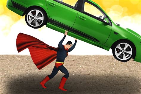 Bdcu Superman Lifting A Car By Antonellisofbbender On Deviantart