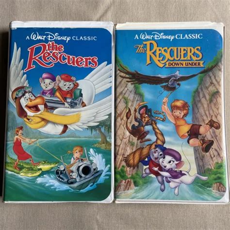 Walt Disney S Classic The Rescuers Down Under Vhs Black