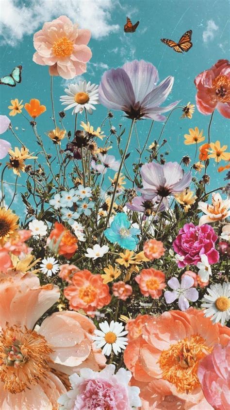 Add glitter to any image with our ai select and blend tools. Aesthetic Spring 3D Flower iPhone Wallpapers - Wallpaper Cave