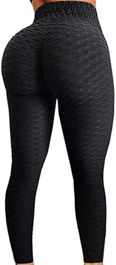 fittoo womens high waist textured workout leggings booty scrunch yoga pants slimming ruched