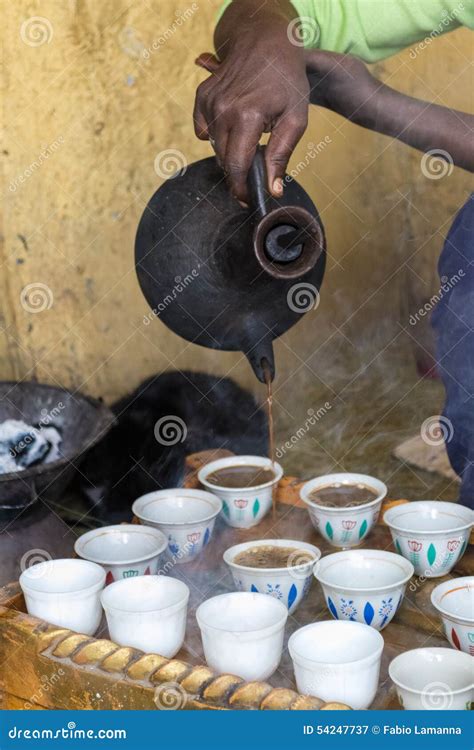 Traditional Ethiopian Coffee Ceremony Stock Image Image Of Heat