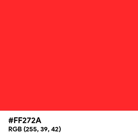 Vibrant Red Color Hex Code Is Ff272a