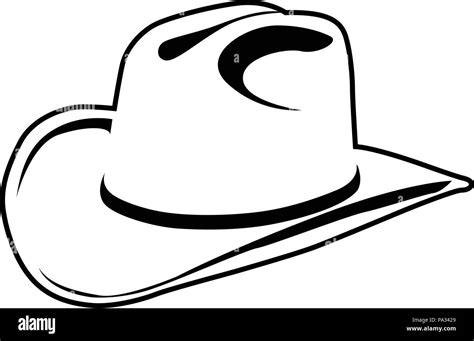 Simple Outline Of Cowboy Hat Symbol Of Wild West Stock Vector Image
