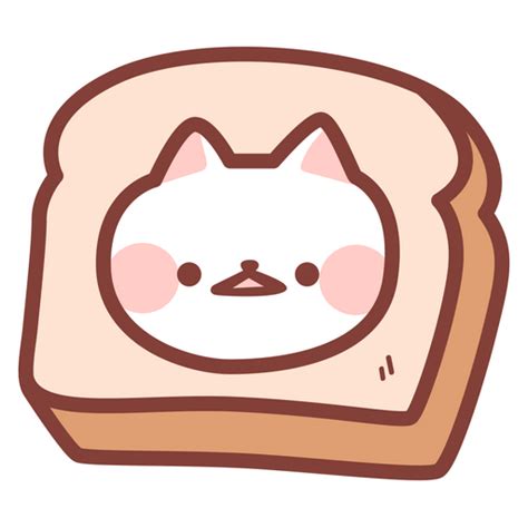 Cute Cat In Bread Sticker Sticker Mania
