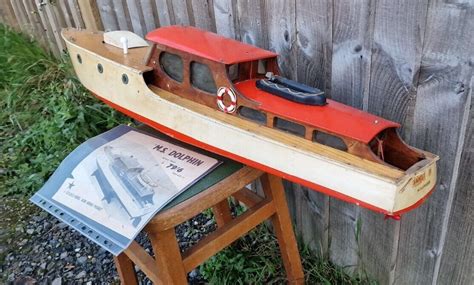 Ms Dolphin Vintage Rc Cabin Cruiser Launch Model Boat Project Ebay
