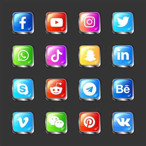 Premium Vector Social Media 3d Icons And Labels Collection Pack