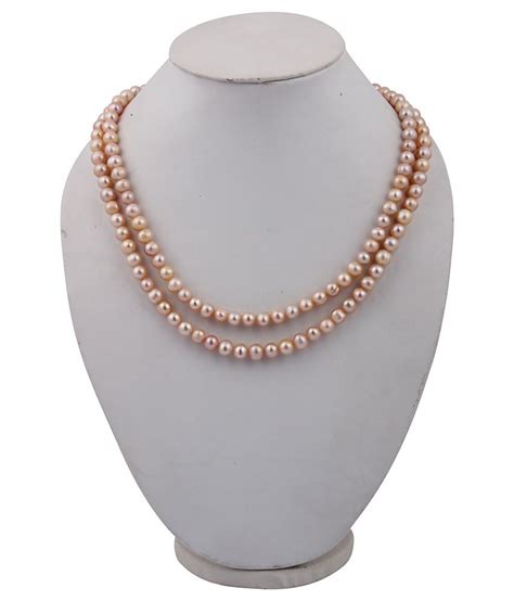 Pearlz Ocean Swanky She Orange Fresh Water Pearl 18 Inches Necklace