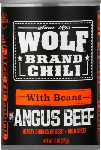 Wolf Brand Angus Beef Chili With Beans 15 Oz Dillons Food Stores
