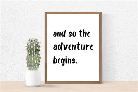 Maybe you would like to learn more about one of these? 'And so the adventure begins' Printable Wall Art Poster ...