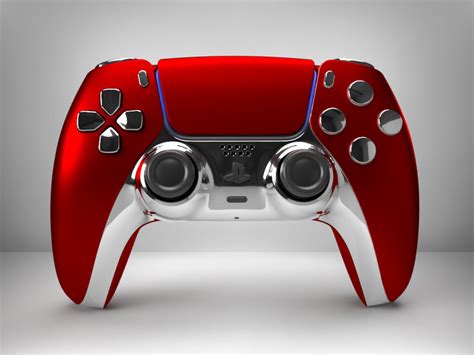 Personalised Ps5 Red Soft Touch Silver Chrome Limited Etsy