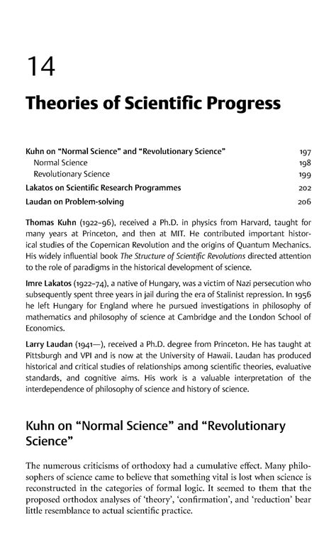 Kuhn Lakatos Book 14 Theories Of Scientific Progress Kuhn On Normal