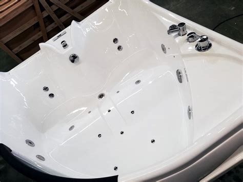 2 Person Corner Hydrotherapy Whirlpool Bathtub Spa Massage Therapy Hot Bath Tub Sym150150a