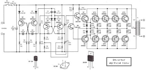Gvc Lighting Inverter Circuit 12v To 220v 500w By 2n3055
