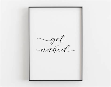 Get Naked Bathroom Print Fun Downloadable Bathroom Print Etsy