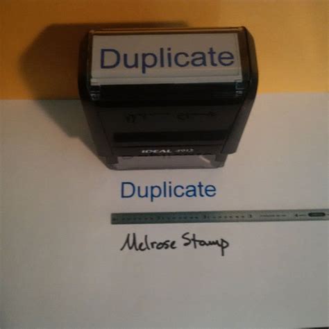 Duplicate Rubber Stamp For Office Use Self Inking Melrose Stamp Company